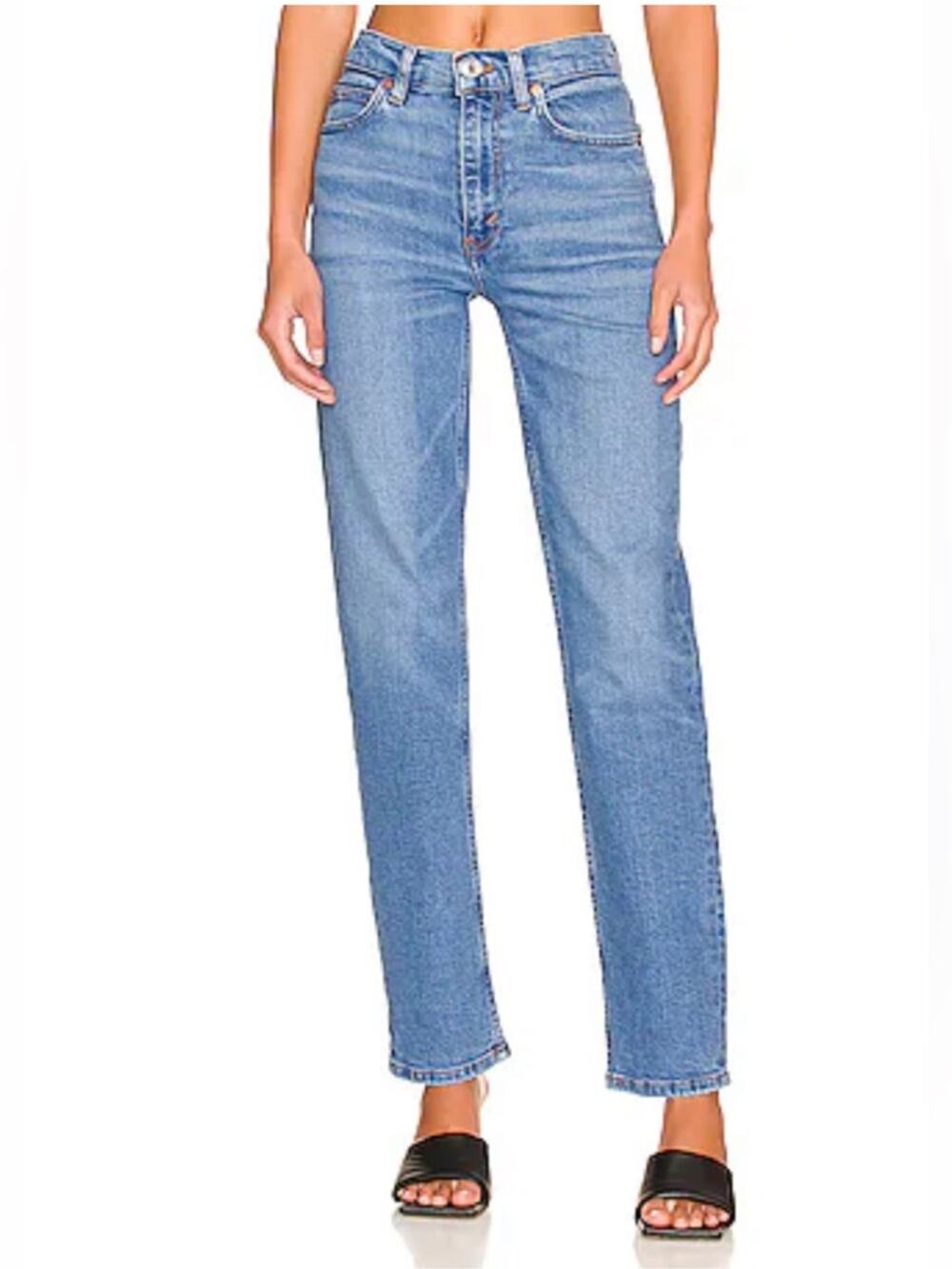 Redone 70’s straight deep azure jeans sz 26 revolve